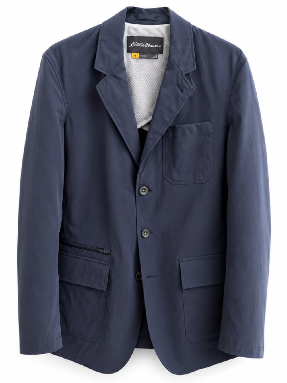 Eddie Bauer Travex Travel Blazer Men's 38 Deep Navy Stretch Performance Jacket